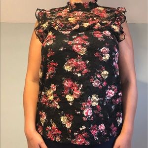 Women’s Black and Pink Blouse